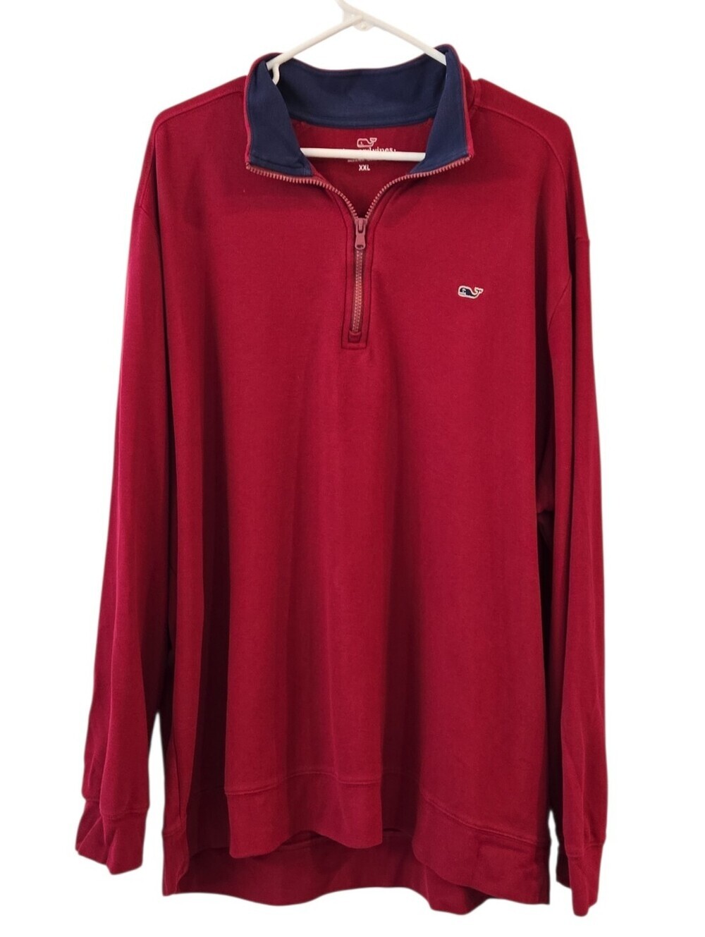 VINEYARD VINES BROADFIELD 1/2 ZIP PULLOVER. LONG SLEEVE . SIZE XXL. MAROON